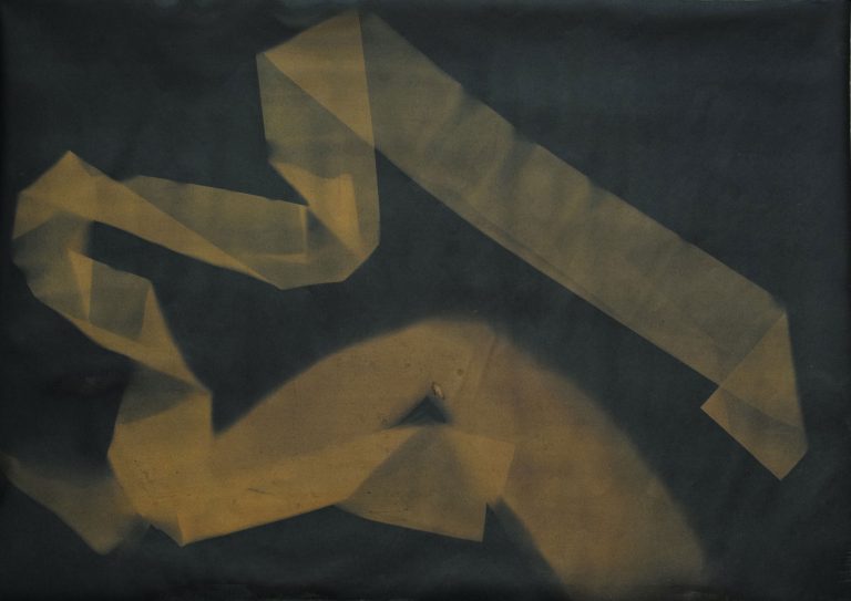"Band 1“, 2025, Kontaktprint auf Bütten, 103,5 x 73 cm, Unikat