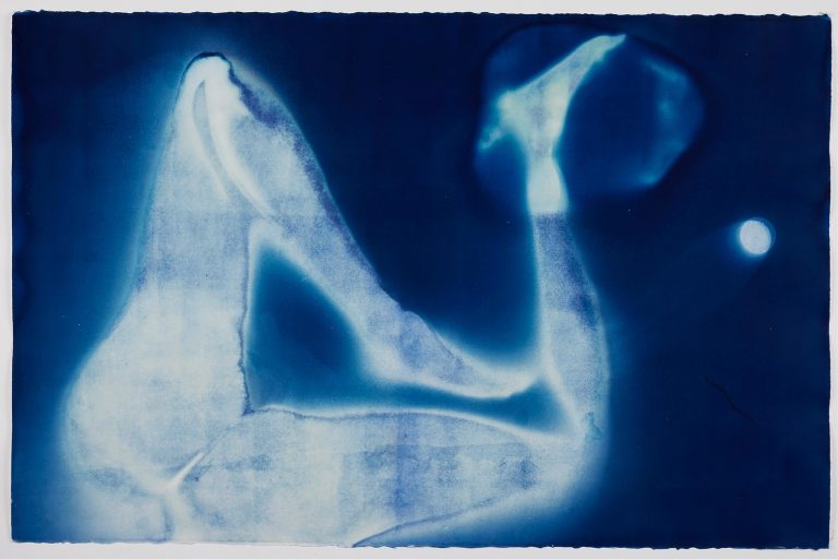 O.T._4 „Das ozeanische Gefühl“, Serie 2, Kontaktprint auf Büttenpapier, 101 x 66 cm, 2020, Unikat