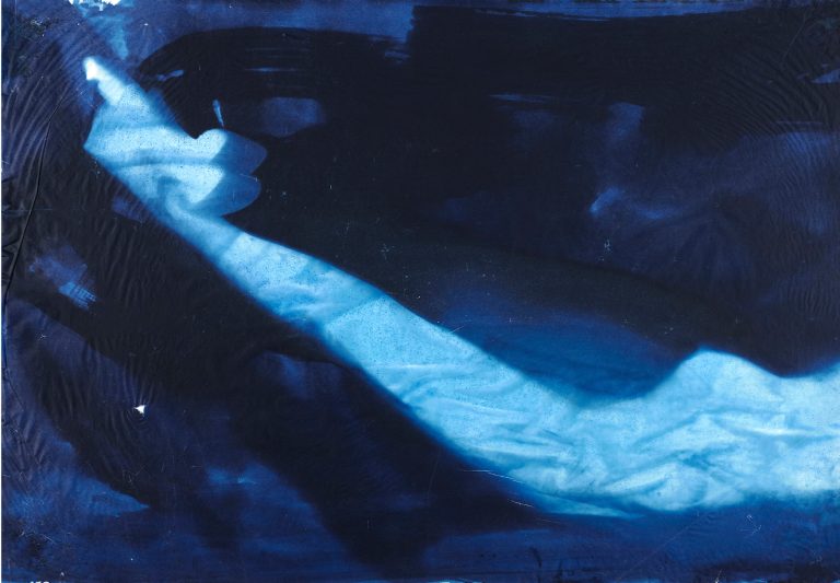 O.T. 11, „Das ozeanische Gefühl“, Serie 3, Kontaktprint auf Transparentpapier, 66 x 96 cm, 2021, Unikat