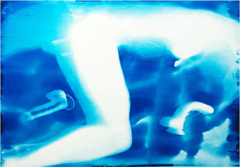 O.T. 3, „Das ozeanische Gefühl“, Serie 3, Kontaktprint auf Transparentpapier, 66 x 96 cm, 2021, Unikat
