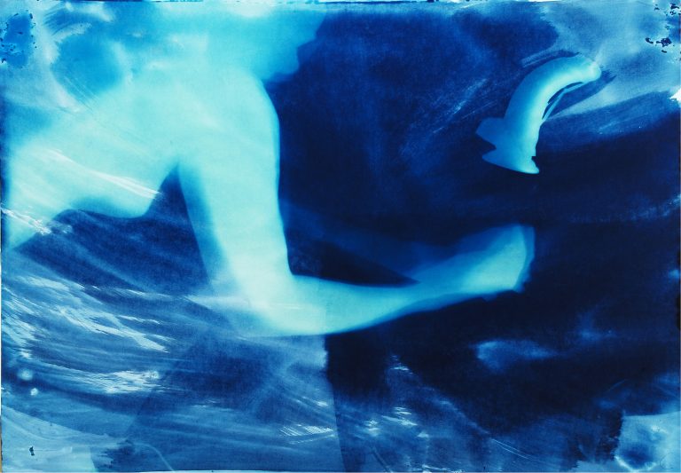 O.T. 8, „Das ozeanische Gefühl“, Serie 3, Kontaktprint auf Transparentpapier, 66 x 96 cm, 2021, Unikat